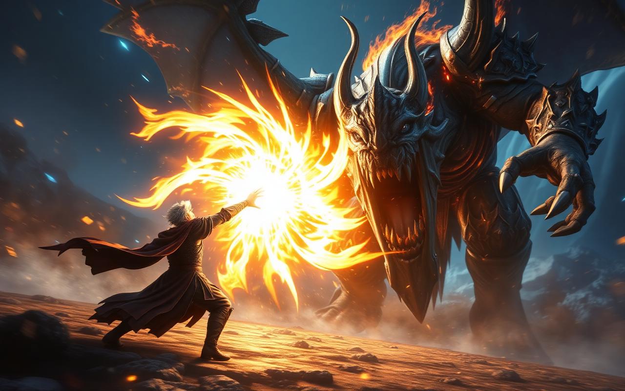 Real-time combat scene